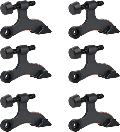 Vista 18 de HOMOTEK Paquete de 3 Topes de Puerta de Latón Antiguo con Pasador de Bisagra, Tope de Puerta Ajustable de Lujo Resistente de 2-1/2"x1-3/4