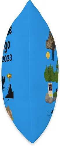 Vista 2 de El Camino de Santiago Pilgrim Camino Santiago de Compostela 2023 Pilgrim Journey - Almohada (16 x 16 pulgadas), multicolor