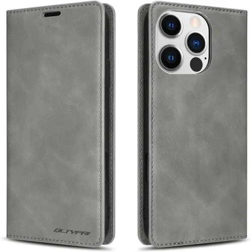 Vista 66 de QLTYPRI Funda tipo cartera para iPhone Air, 3 tarjeteros, color negro Funda de piel sintética de alta calidad, cierre magnético, soporte