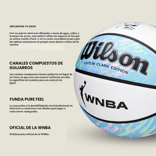 Vista 4 de WILSON WNBA Caitlin Clark Indoor + Outdoor Basketballs - Multiple Styles Oasis