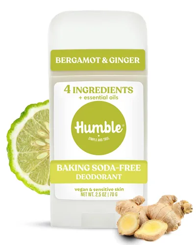 Vista 19 de HUMBLE BRANDS Desodorante sin aluminio, vegano y libre de crueldad, formulado para pieles sensibles, simplemente sin perfume, 2.5 onzas