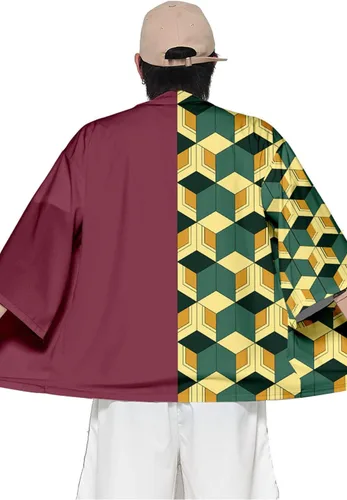 Vista 3 de Adult Double Color Robes Cosplay Cardigan Top Jacket