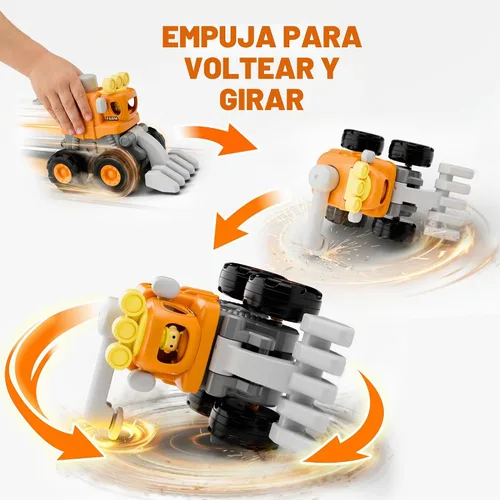 Vista 3 de iPlay, iLearn Camiones de construcción de acrobacias para niños pequeños