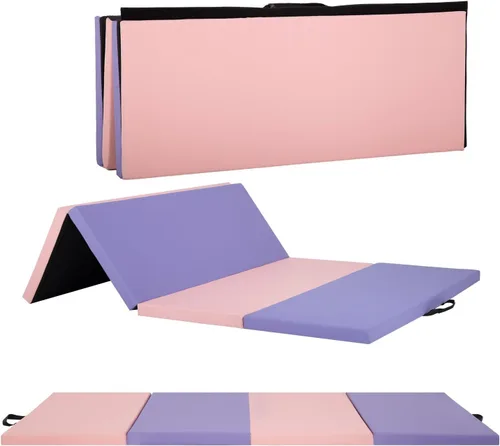 Vista 11 de Gymnastics Mats Foldable Tumbling Mats Portable Gymnastics Exercise Mat Thick Gymnastics Tumbling Mats Pad Home Exercise Panel Mat With Carrying