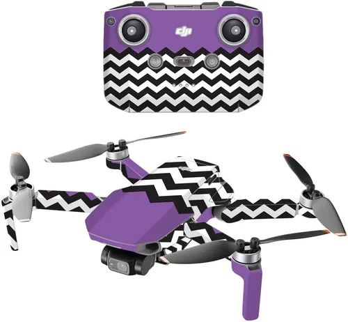 Vista 5 de MightySkins - Compatible con DJI Mini 2 Dron portátil – Aqua Chevron Funda protectora de vinilo duradera y única Fácil de aplicar, quitar y Acua