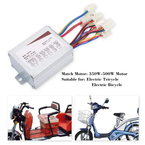 Vista 2 de Pwshymi Motor cepillado controlador 36 V 500 W controlador de velocidad del vehículo Motor de cepillo 36 V Controlador de velocidades variables