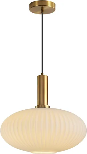 Vista 15 de KCO Lighting Lámpara Colgante Mini de Cristal Ahumado, Accesorio de Iluminación de 1 Luz Oro Cepillado, Luces Colgantes para Isla de Cocina