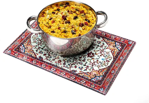 Vista 4 de PELEG DESIGN Tabla de cortar de vidrio templado, 9.6 x 14.4 pulgadas, tabla de cortar de vidrio decorativa para encimera de cocina, tabla de cortar