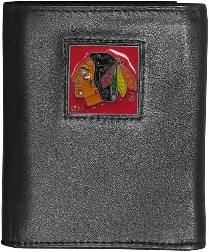 Vista 22 de Siskiyou Sports NHL Executive Cartera de cuero genuino de tres pliegues