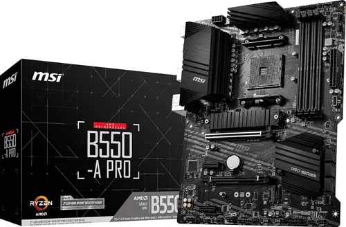 Vista 2 de MSI Placa base B550-A PRO ProSeries (AMD Ryzen 5000, AM4, DDR4, PCIe 4.0, SATA 6Gb/s, M.2, USB 3.2 Gen 2, HDMI/DP, ATX)