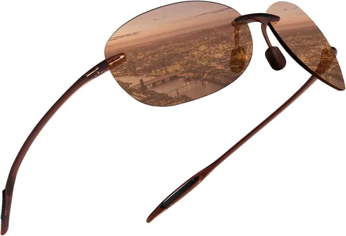 Vista 18 de WISTON Lentes de sol polarizados deportivos para hombres y mujeres, marco sin montura Tr90 para correr, pescar, béisbol, conducir, W8001
