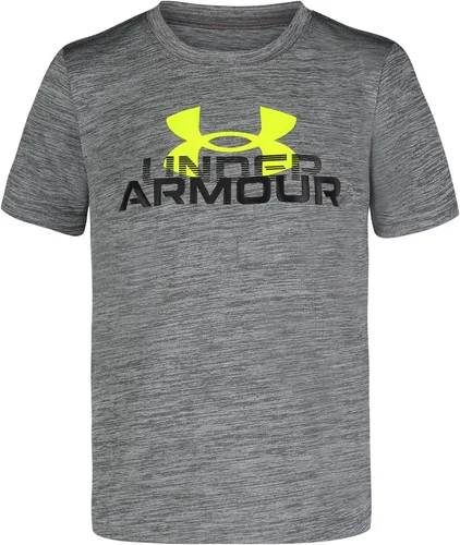 Vista 11 de Under Armour Boys' Short Sleeve Wordmark Graphic T-Shirt, Relaxed Fit Black Tech Wordmark