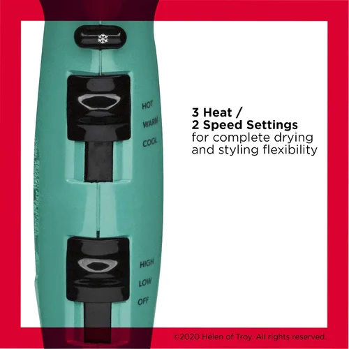Vista 4 de Secador de pelo Revlon con booster de volumen 1875W para elevación y cuerpo voluminosos, (Verde)