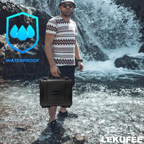 Vista 7 de Lekufee Funda rígida impermeable compatible con DJI Air 2S/2, Fly More Combo, DJI RC 2, RC N3/N2/N1 y accesorios (solo funda)