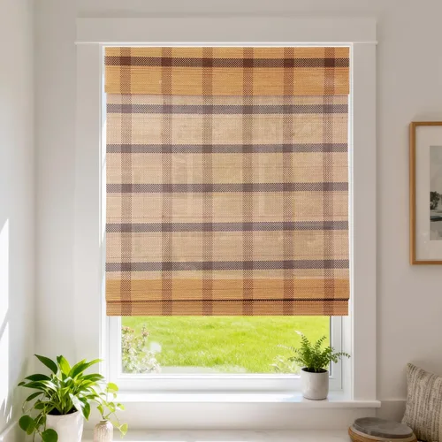 Vista 14 de LETAU Persianas romanas inalámbricas de madera sin herramientas, sin necesidad de taladro, persianas romanas de bambú con filtro de luz