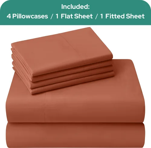 Vista 71 de HOMEIDEAS Sábanas de cama tamaño completo – Juego de 6 piezas (azul aguamarina) – Sábanas de ropa de cama de microfibra cepillada extra suave