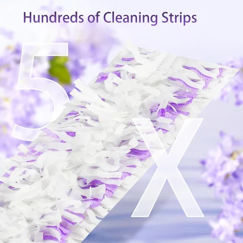 Vista 4 de Paquete de 60 almohadillas desechables compatibles con mopa Swiffer Recambio de mopa eléctrica Purple 60