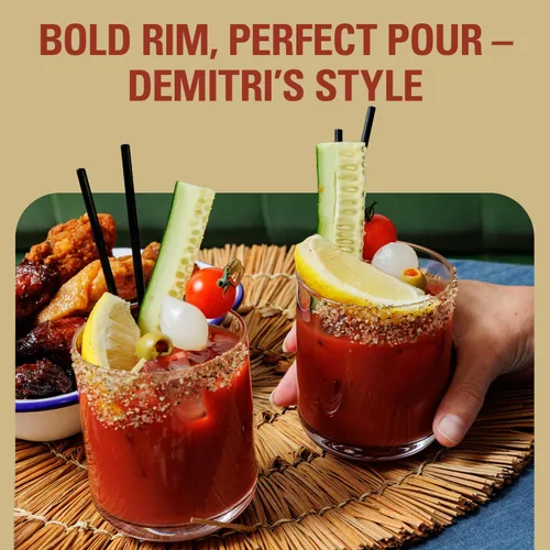 Vista 4 de Demitri's Sal especiada para borde Bloody Mary 4 oz.