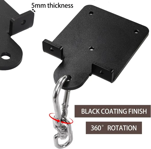 Vista 3 de WUWEOT Percha para bolsas pesadas, soporte resistente para bolsa de boxeo, rotación de 360°, soporte de gancho de madera para entrenamiento