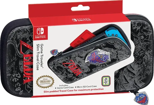 Vista 5 de Game Traveler RDS - Licensed Zelda Case for Nintendo Switch OLED, Nintendo Switch, & Switch Lite, Slim Protective Design, Bonus Game Case