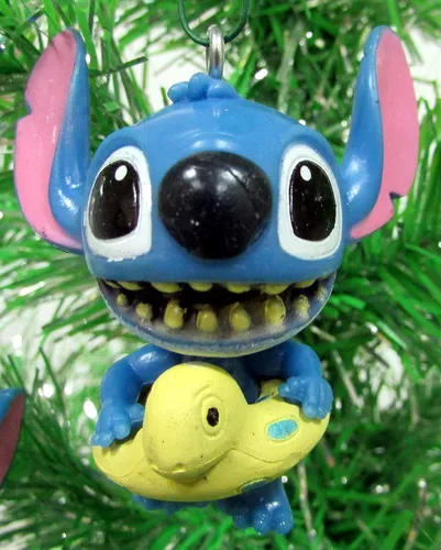 Vista 7 de Juego de adornos de Stitch con Stitch y Angel (diseño único irrompible)