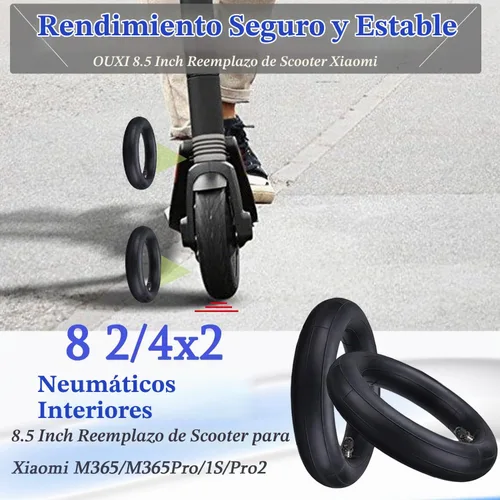 Vista 2 de Cooryda Paquete de 2 Cámaras Interiores de 8.5''x2'', Neumáticos Neumáticos 8 1/2x2 para Scooter Gotrax 50/75-6.1, Xiaomi M365, Ruedas de Repuesto