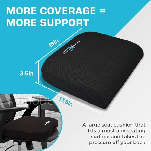 Vista 2 de Xtreme Comforts Cojines de asiento Cojines de silla de oficina para escritorio, automóvil, silla de ruedas Cojín ergonómico de espuma