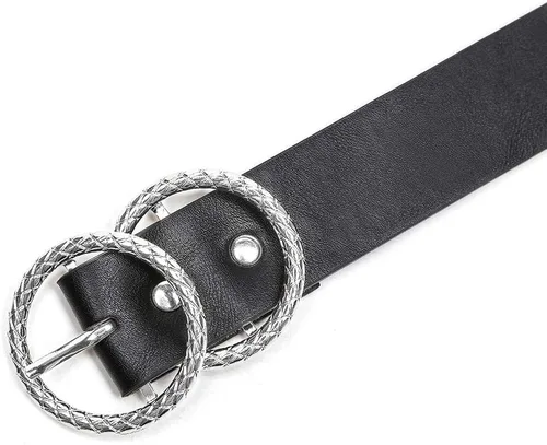 Vista 5 de Earnda Cinturón de piel sintética suave para mujer, para usar con jeans o vestido