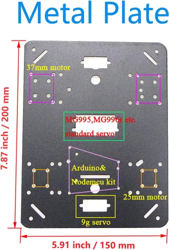 Vista 8 de Chasis de tanque de robot de absorción de impactos profesional TS300 con soporte de suspensión para Arduino Raspberry Pie, modelo de seguimiento RC