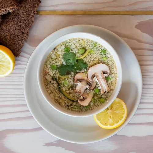 Vista 8 de Kroma - Caldo de hueso de pollo de 24 quilates, mezcla de polvo sin lácteos y gluten con colágeno, proteínas, cúrcuma, jengibre, 7 paquetes + caldo