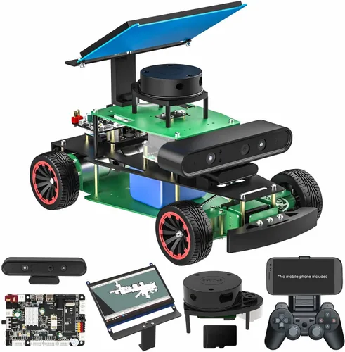 Vista 26 de Yahboom ROS2 Python Programación Robot Car con Jetson Nano Robot AI Voice Module, pantalla de 7 pulgadas, compatible con navegación SLAM Mapping Ult