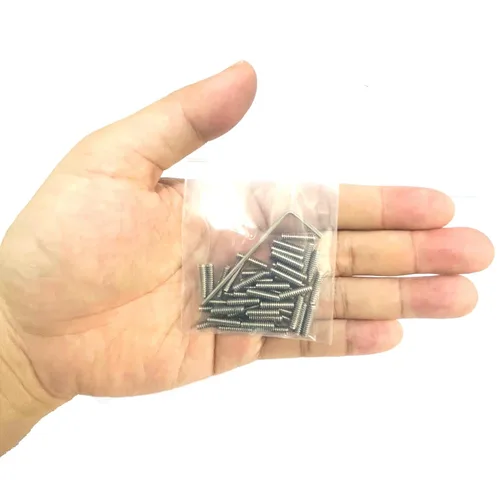 Vista 5 de Juego de 50 tornillos de 6-32 x 1/2 pulgadas de acero inoxidable 304 de cabeza Allen hexagonal hexagonal con llave Allen de 1/16, juego de tornillos