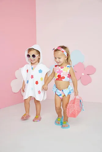 Vista 2 de Mud Pie Conjunto de traje de baño y diadema para niñas Mud Pie para niñas Multi-Floral