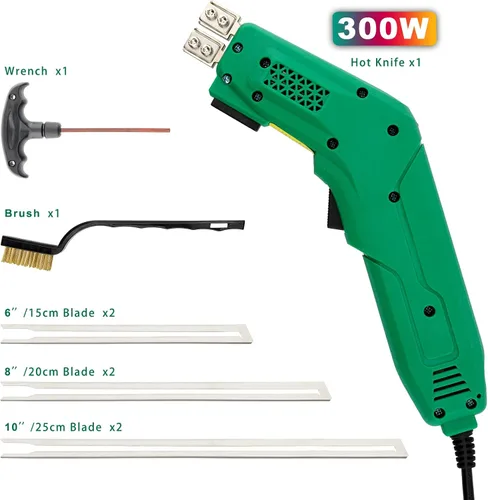 Vista 6 de Cortador de espuma de cuchillo caliente eléctrico refrigerado por Verde