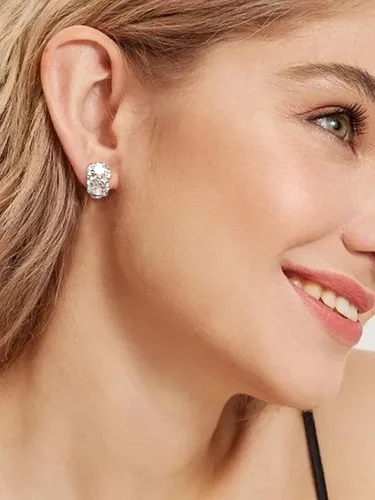 Vista 3 de Aretes de diamantes de imitación para mujer, aretes de gota de cristal vintage, aretes de novia para boda, graduación, joyería, Metal, otro