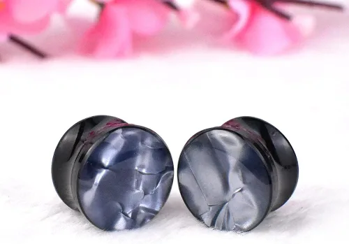 Vista 7 de Jboyanpei 12 unids6 pares coloridos granos de piedra acrílico tapones para los oídos dilatadores de oreja calibre expansor piercing joyería