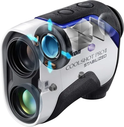 Vista 6 de Nikon COOLSHOT PROII STABILIZED Telémetro de golf Telémetro láser impermeable y estabilizado con pendiente, pantalla OLED Modelo