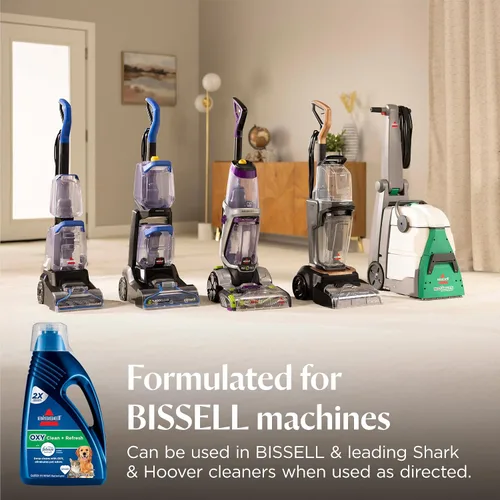 Vista 5 de Bissell OXY Clean + Refresh con la solución de limpieza de alfombras Febreze, para uso en limpiadores verticales líderes de alfombras, 60 onzas