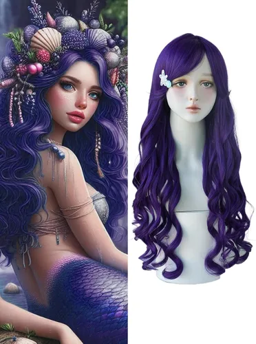 Vista 7 de 7JHH WIGS SONICC Raven - Peluca corta y recta, parte media, color azul, peluca de 20 pulgadas para cosplay, para mujer, fiesta de Halloween, usada