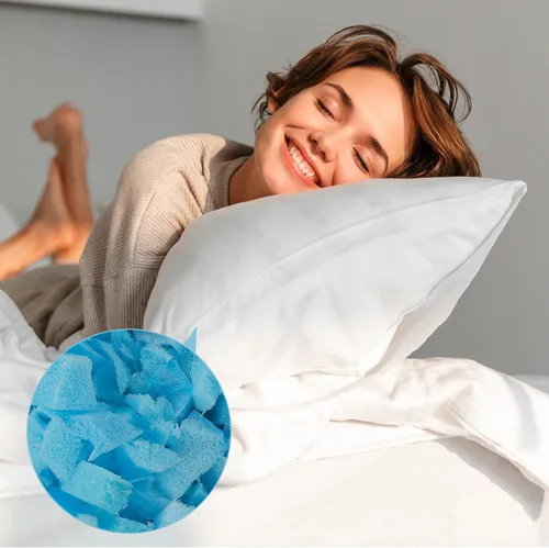 Vista 5 de uxcell Relleno de espuma viscoelástica triturada, espuma de relleno de puf de 5 libras para sillas de puf, cojines, sofás, almohadas y más