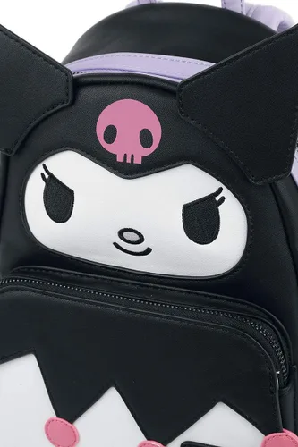 Vista 4 de Loungefly Sanrio Hello Kitty Kuromi Cosplay - Bolso de hombro con doble correa para mujer, Negro -, Classic