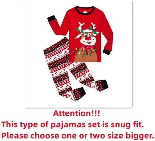 Vista 13 de Pijamas familiares a juego de Navidad pijamas de algodón para vacaciones