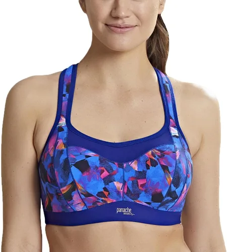 Vista 7 de Panache - Sujetador deportivo con aros para mujer Abstracto