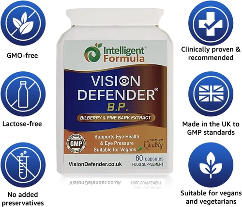 Vista 5 de Vision Defender BP - Suplemento para ojos de arándano y corteza de pino, 60