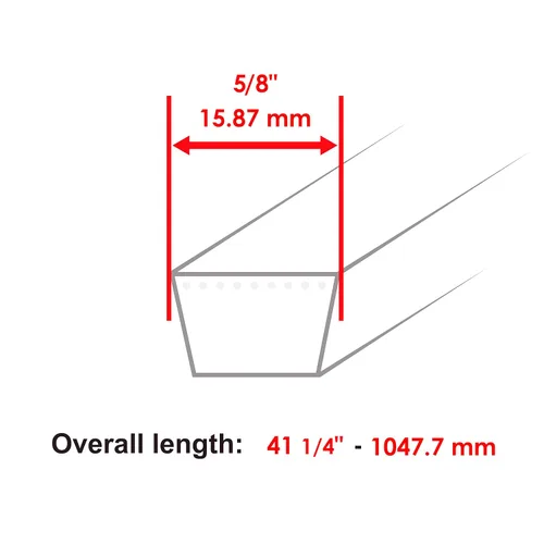 Vista 2 de Caltric Correa de transmisión superior compatible con Troy Bilt Bronco 42 pulgadas Deck 2010 2011 2012-2017/754-04208 954-04208