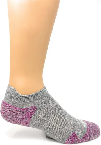 Vista 9 de Warrior Alpaca Socks - Calcetines tobilleros acolchados Max Endurance - Colección Comfort - Unisex Gris / Negro