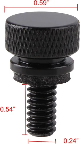 Vista 3 de Perno de asiento de acero inoxidable Tornillo de montaje trasero negro compatible con Harley Davidson 1996-2024, 2