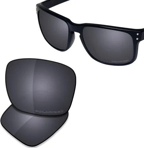 Vista 2 de SAUCER Lentes de repuesto prémium para gafas de sol Oakley Holbrook OO9102 High Defense - Shield Black Polarized