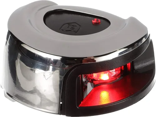 Vista 14 de attwood NV2002SS-7 LightArmor - Luces de navegación de 2 millas, montaje en cubierta, redonda, bicolor, iluminación LED, carcasa inoxidable