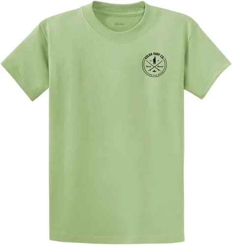 Vista 15 de Koloa Surf - Camisetas de algodón pesado para hombre, tallas grandes y altas Azul acuático/negro buscando diseño de ondas